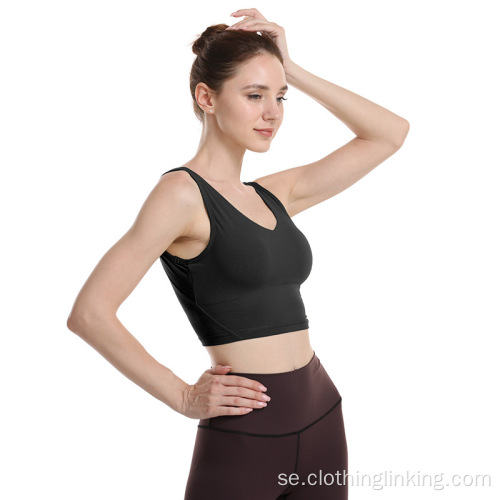 Fitness Workout Gym Crop Tops för kvinnor